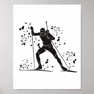 Affiche Biathlète Biathlon de ski nordique 14