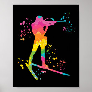 Affiche Biathlète Biathlon de ski nordique 16