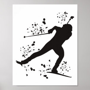 Affiche Biathlète Biathlon de ski nordique 8