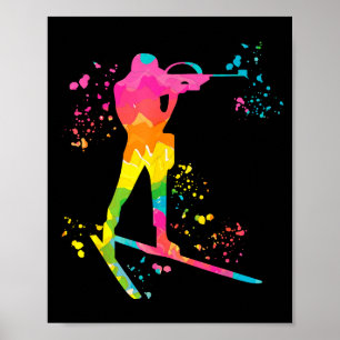 Affiche Biathlète ski nordique biathlon