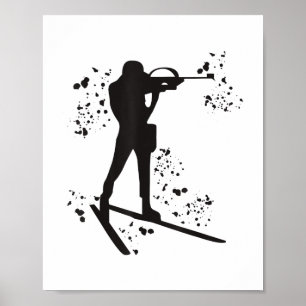 Affiche Biathlete Ski nordique Biathlon T-shirt_2.png