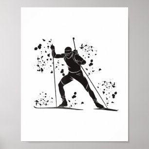 Affiche Biathlete Ski nordique Biathlon T-shirt_3.png