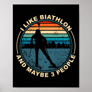 Affiche Biathlon Biathlet Ski Sports d'hiver