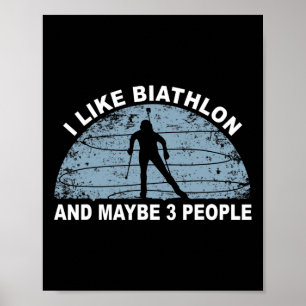 Affiche Biathlon Biathlet Ski Sports d'hiver