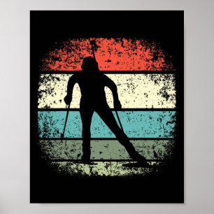 Affiche Biathlon Biathlet Ski Sports d'hiver