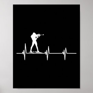 Affiche Biathlon Biathlet Ski Sports d'hiver