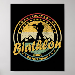 Affiche Biathlon Biathlet Ski Sports d'hiver