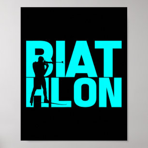 Affiche Biathlon Biathlète Ski Tir Pour Hommes Femmes K