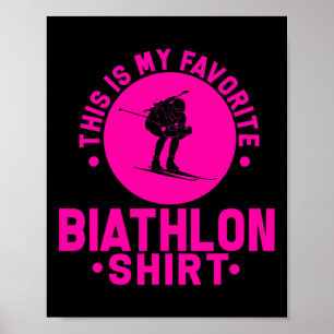 Affiche Biathlon Biathlète Ski Tir Pour Hommes Femmes K