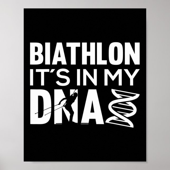 Affiche Biathlon C'est dans ma motivation pour un biathlèt (Devant)