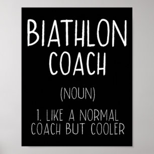 Affiche Biathlon Coach Définition Funny Biathlète Humour 1