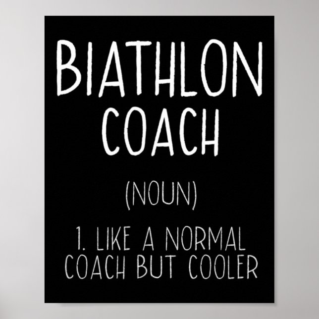 Affiche Biathlon Coach Définition Funny Biathlète Humour 1 (Devant)