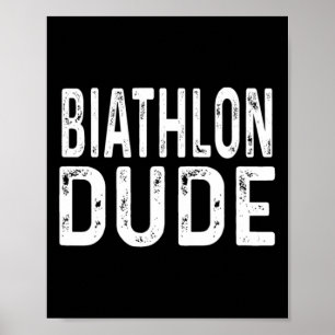 Affiche Biathlon Dude détendu Sprint Poursuit Relay Trac