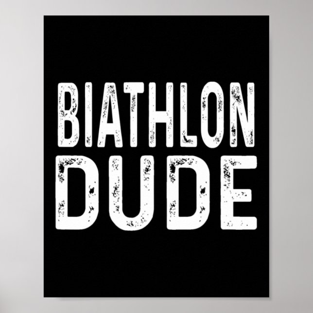 Affiche Biathlon Dude détendu Sprint Poursuit Relay Trac (Devant)