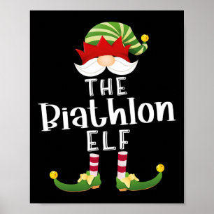 Affiche Biathlon Elf Group Noël Funny Pajama Party