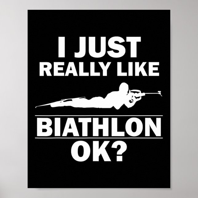 Affiche Biathlon Funny Prone Position Biathlète Tir S (Devant)