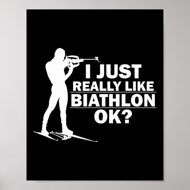 Affiche Biathlon Funny Prone Position Biathlète Tir S (Devant)