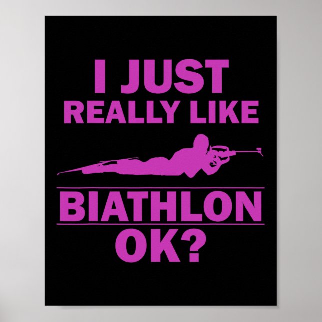 Affiche Biathlon Funny Prone Position Biathlète Tir S (Devant)