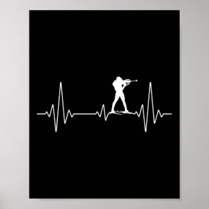 Affiche Biathlon Heartbeat Biathlon Design hiver