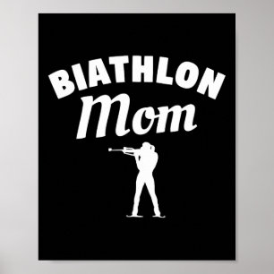 Affiche Biathlon Maman Compétition de ski Biathlète