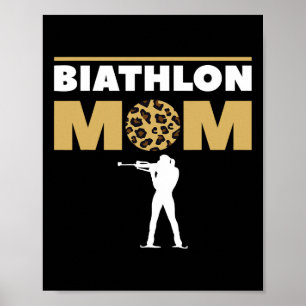 Affiche Biathlon Maman Compétition de ski Biathlète 1