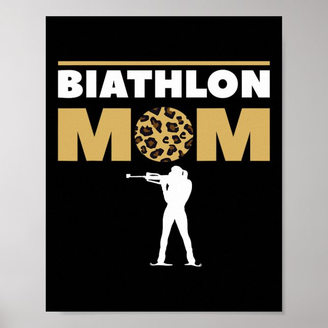 Affiche Biathlon Maman Compétition de ski Biathlète 1 (Devant)