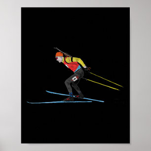 Affiche Biathlon Nordic Nordic Sports d'hiver nordique