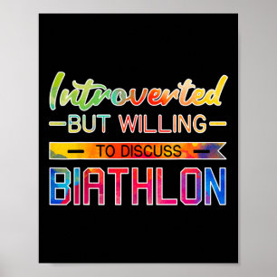 Affiche Biathlon Présentation Sport Athlète Ski Rifle S