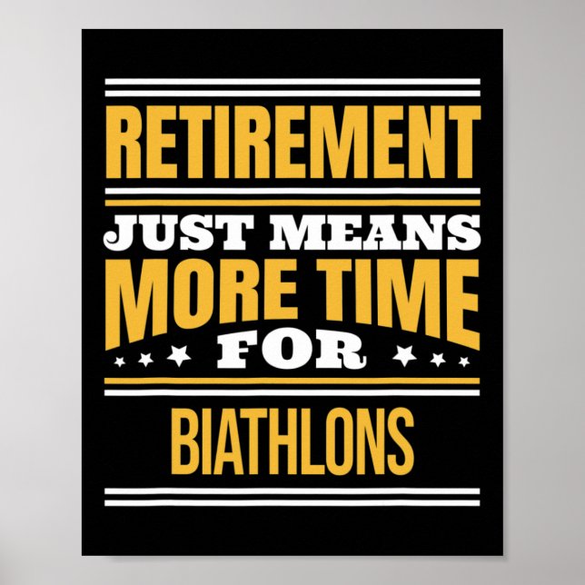 Affiche Biathlon retraité Lover Funny Runner dit Retirem (Devant)