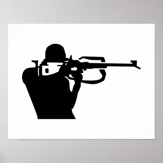 Affiche Biathlon shooting (Devant)