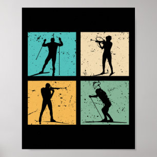 Affiche Biathlon Ski de fond Ski de fond Biathlète Gif
