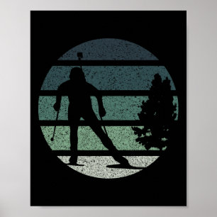 Affiche Biathlon Ski Hiver Sports Rétro Vintage 1
