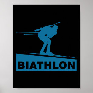 Affiche Biathlon Ski Ski Sports d'hiver Ski de fond