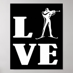 Affiche Biathlon Ski Ski Sports d'hiver Ski de fond