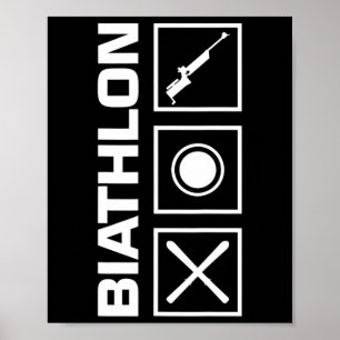 Affiche Biathlon Ski Ski Sports d'hiver Ski de fond