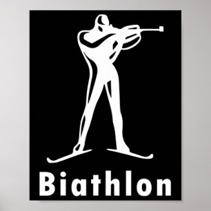 Affiche Biathlon Ski Ski Sports d'hiver Ski de fond