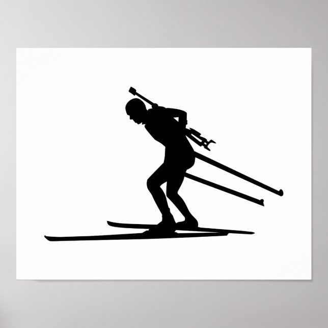 Affiche Biathlon skiing (Devant)