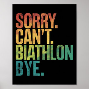 Affiche Biathlon Sport hivernal Ski Riffle tir Biath