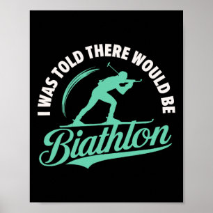 Affiche Biathlon Sport hivernal Ski Riffle tir Biath