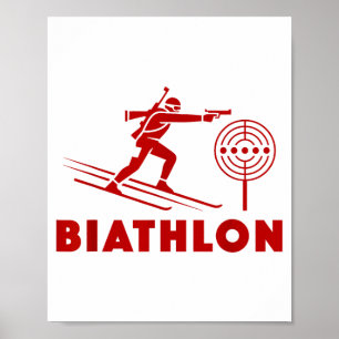 Affiche Biathlon sports d'hiver ski de fond