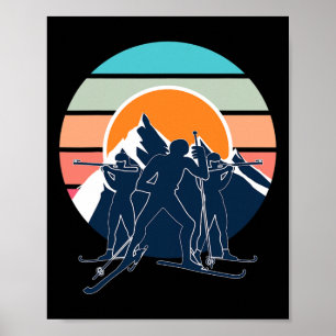 Affiche Biathlon tir Sport Cible Ski Concours