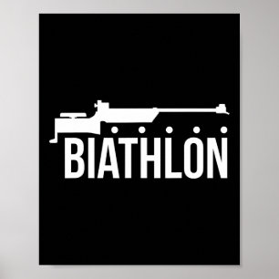 Affiche Biathlon tir tir tir canon ski Biathlète