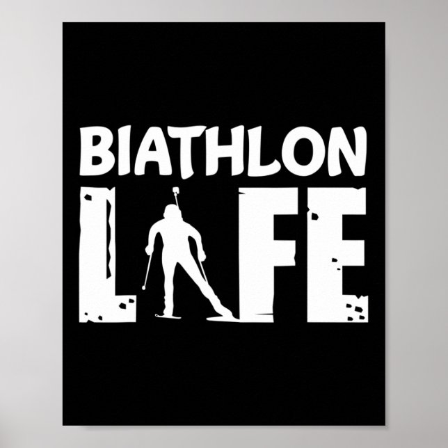 Affiche Biathlon Vie Pour Biathlètes Ski (Devant)
