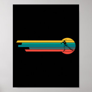 Affiche Biathlon Vintage Retro Ski Biathlète Tir 1