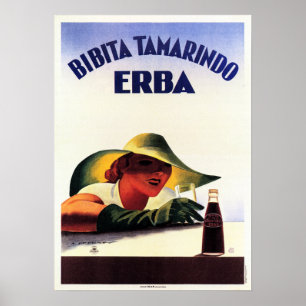 Affiche Bibita Tamarindo ERBA Soda Drink Marcelo Dudovich