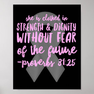 Affiche Bible chrétienne contre le cancer _ Proverbes 31 S