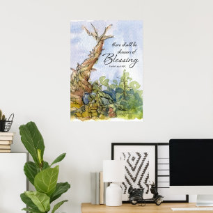 Affiche Bible Écriture Ézéchiel Pin Bristlecone Arbre Art