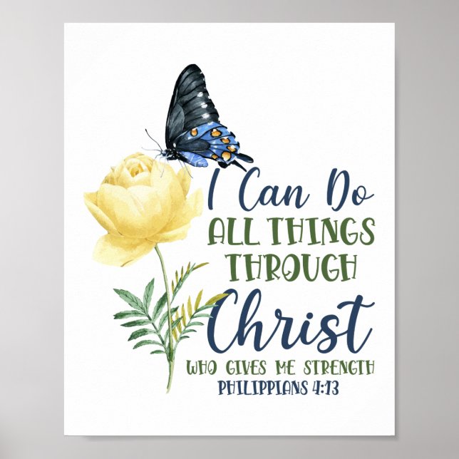 Affiche Bible I Can Do All The Things Through Christ (Devant)