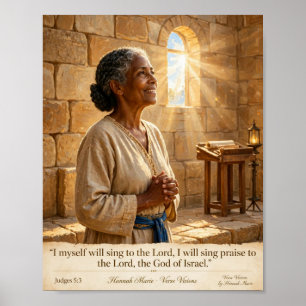 Affiche Bible KJV - Chant de Débora Juges 5:3