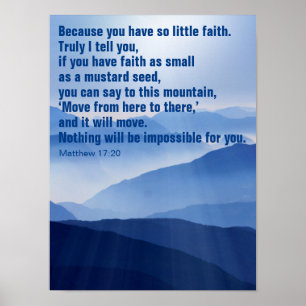 Affiche Bible personnalisé verset inspirant de foi